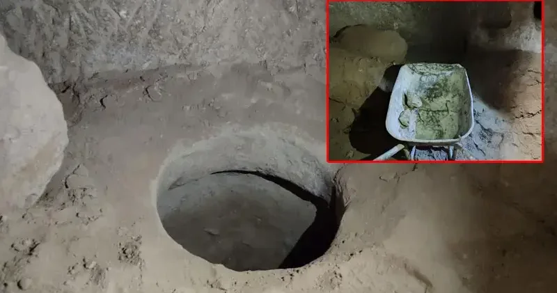 Keşfettikleri yer altı şehrinde kaçak kazı yapan 2 şüpheliye suçüstü