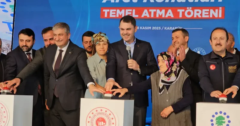 Bakan Kurum temel atma törenininde konuştu: Gelecek yaz teslim edilecek