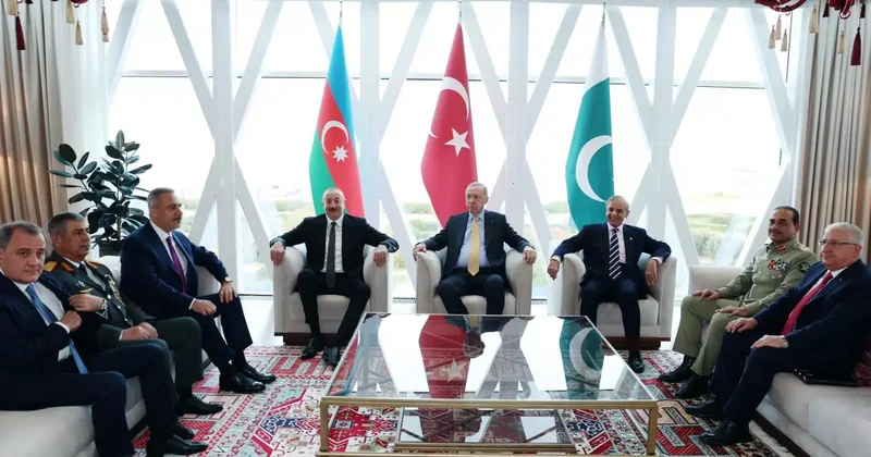 Başkan Erdoğan, Aliyev ve Şerif ile görüştü