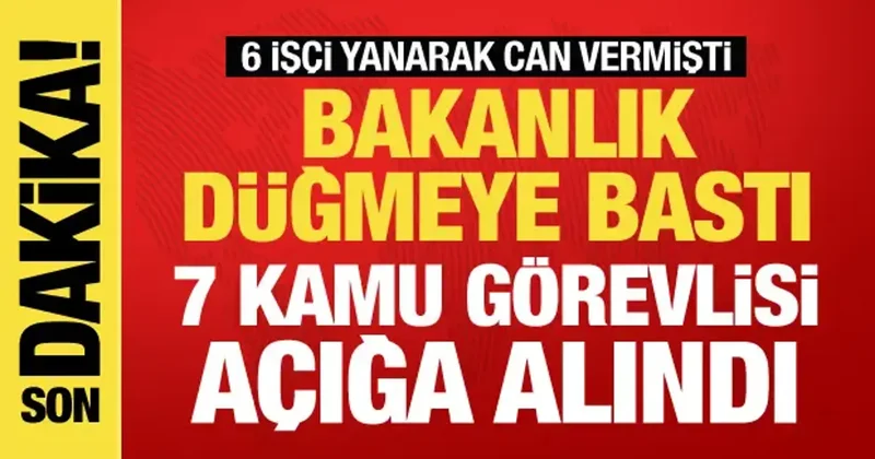 Dilovası ndaki yangın sonrası 7 kamu görevlisi açığa alındı