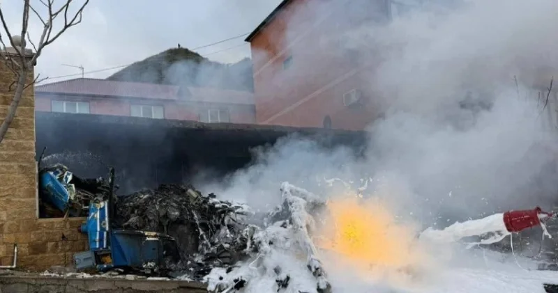 Dağıstan da evin üzerine helikopter düştü: 4 ölü