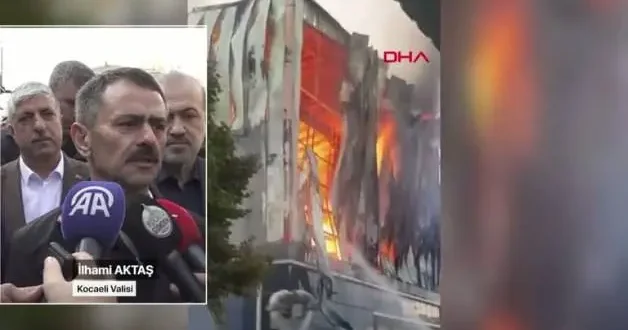 Parfüm deposunda korkunç yangın sonrası Kocaeli Valisi İlhami Aktaş açıklamalarda bulundu