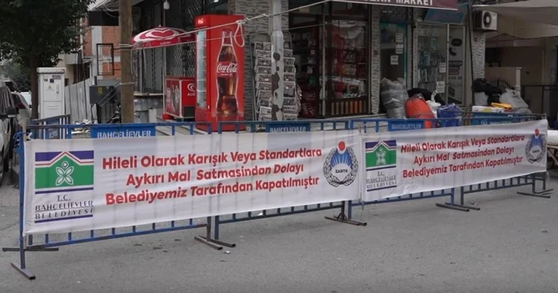İstanbul da Hileli satış yapan pazarcının tezgahı kapatıldı