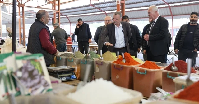 Başkan Balaban Laleli de pazarcılarla buluştu Manisa Haberleri