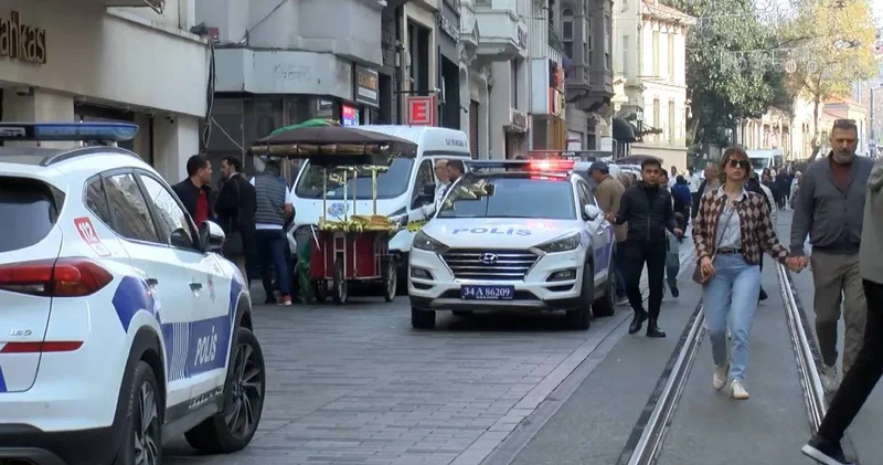 İstiklal Caddesi nde esnaflar arasında çatışma çıktı!