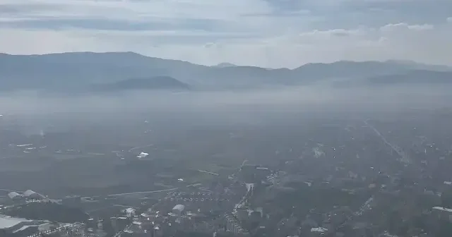 Bolu’yu sis tabakası kapladı VİDEO İZLE