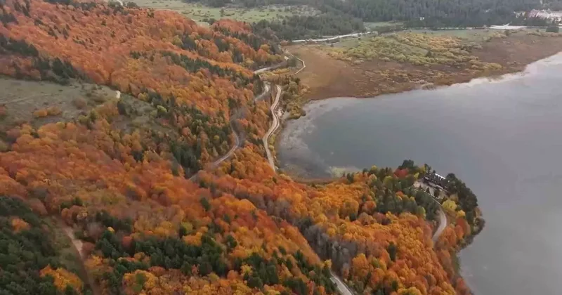 Bolu’nun doğa harikası Abant’ta ziyaretçiler akın etti