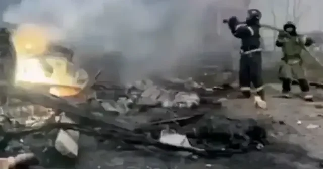 Dağıstan’da helikopter evin üzerine düştü VİDEO İZLE