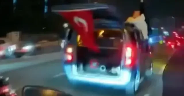 Eyüpsultan’da tehlikeli asker konvoyu kamerada VİDEO İZLE