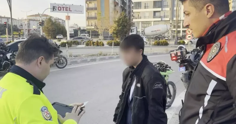 Polisten kaçan 15 yaşındaki motosiklet sürücüsüne 45 bin 746 lira ceza
