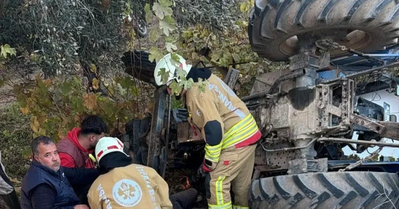 Devrilen traktörün altında kalan çiftçi hayatını kaybetti