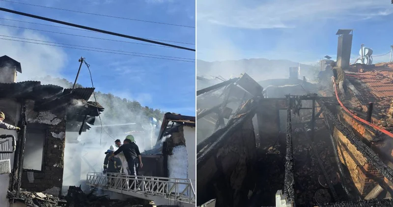 Burdur da yaşlı çift evlerinde çıkan yangında yaşamını yitirdi
