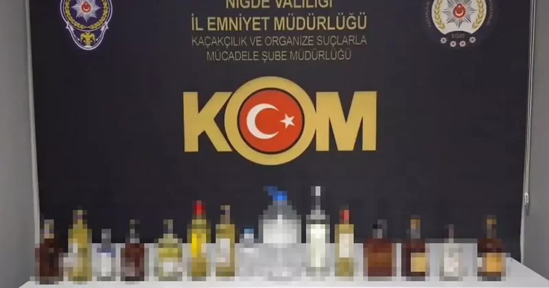 Niğde de sahte alkol operasyonu: 7 şüpheli yakalandı