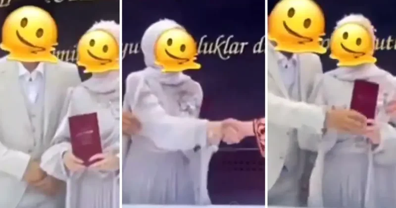 Gelinin nikahlarını kıyan kadın memura hareketi olay oldu: Çok saygısızca