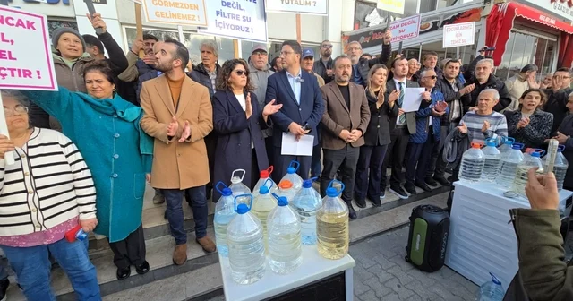 Çanakkale de su sorunu protesto edildi Çanakkale Haberleri