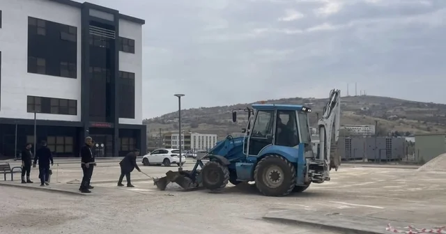 Çermik Devlet Hastanesi otoparkı genişletiliyor Diyarbakır Haberleri