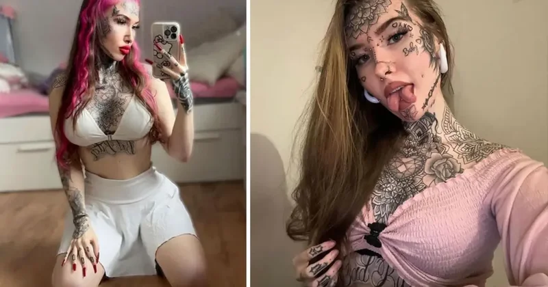 Vücudunu dövmeyle kaplattı, dilini ikiye ayırdı