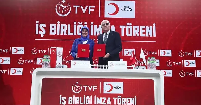 Türkiye Voleybol Federasyonu ile Türk Kızılay arasında iş birliği protokolü imzalandı