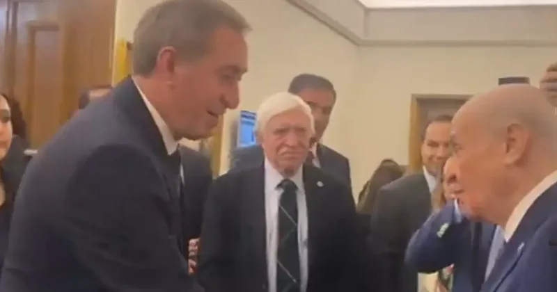 TBMM de dikkat çeken anlar! Bahçeli, DEM Partililerle tokalaşıp tebrik etti