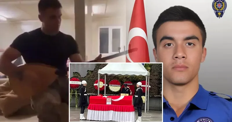 Bağlama çaldığı görüntüler yürekleri dağladı! Şehit polis memuru Emre Albayrak son yolculuğuna uğurlandı