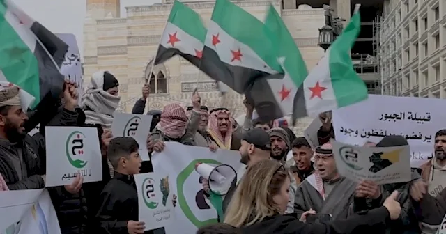 Şam da terör örgütü YPG/SDG karşıtı gösteri düzenlendi VİDEO İZLE