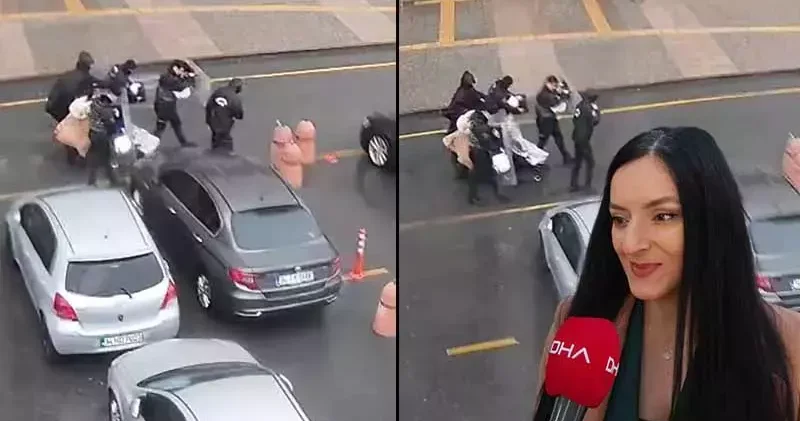 Fırtınada bebeğiyle yürürken polislerin siper olduğu anne: Hayatım boyunca minnet duyacağım