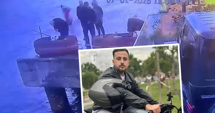 İstanbul da motosikletiyle denize düşen genç hayatını kaybetti! Olay anı kamerada