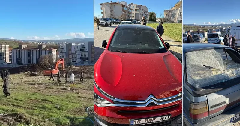 Bursa da inşaat sahasında patlama kontrolden çıktı... Araçlar, binalar hasar aldı