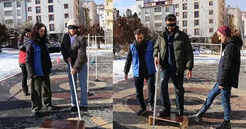 Oltu da beyaz bastonla farkındalık