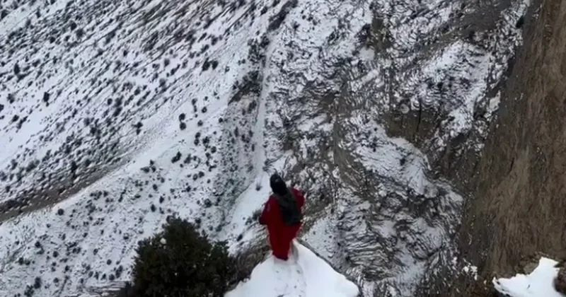 Uzundere semalarında nefes kesen atlayış