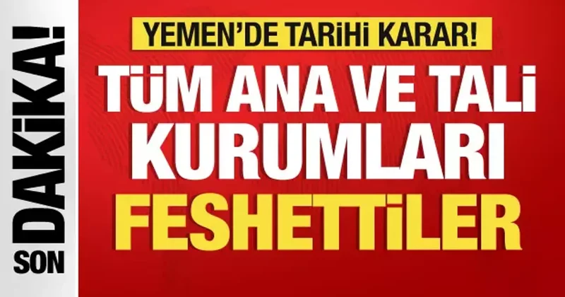 Yemen de tarihi karar! BAE destekli grup feshini duyurdu