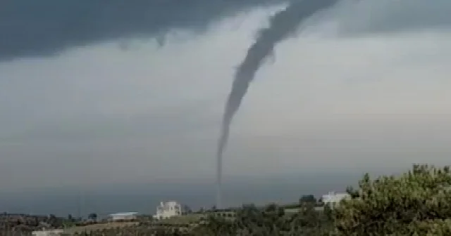 Hatay da hortum böyle görüntülendi VİDEO İZLE