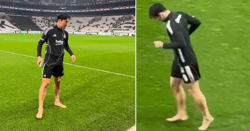 Beşiktaş ın yeni yıldızı bu yüzden sahaya çıplak ayakla çıkmış Sözcü Gazetesi