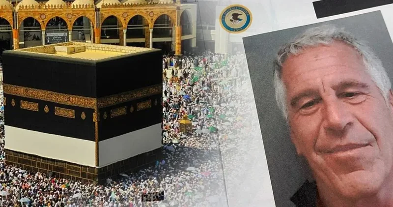 Epstein in Kabe örtüsünü yere serdiği görüntü ortaya çıktı