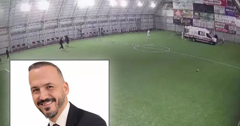 Halı sahada kahreden olay! Evli ve 2 çocuk babası öğretmenin ölüm anı kamerada