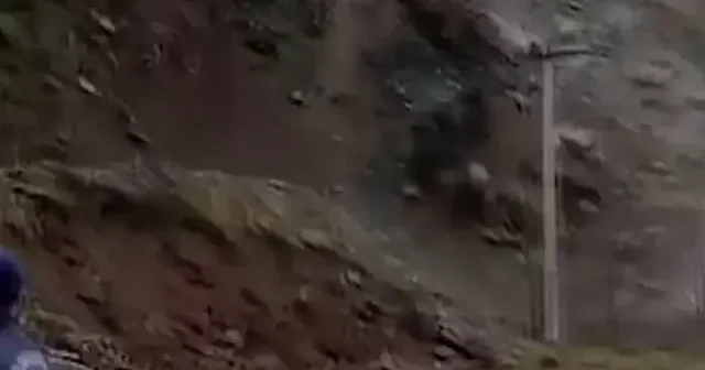 Rize Çayeli’nde heyelan anı kamerada: O anlar saniye saniye kaydedildi VİDEO İZLE