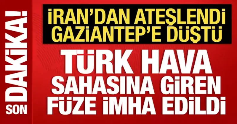 MSB: İran dan ateşlenen füze imha edildi