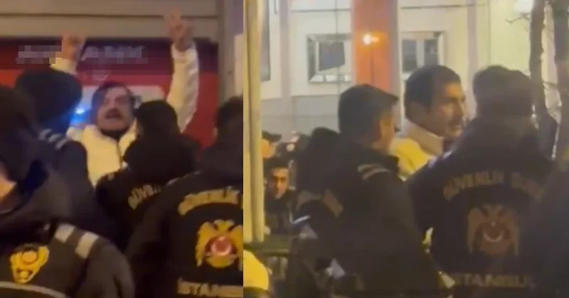 Kadınların yürüyüşünde Ufuk Bayraktar ın hareketleri dikkat çekti! Polis müdahale etti Sözcü Gazetesi