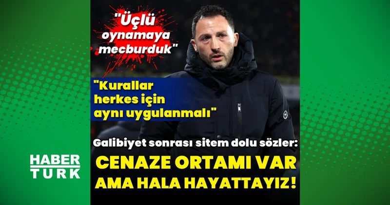 Fenerbahçe Teknik Direktörü Domenico Tedesco: Cenaze ortamı var ama hala hayattayız! Fenerbahçe Haberleri
