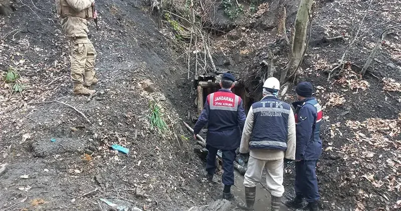 Zonguldak ta 9 kaçak maden ocağı imha edildi