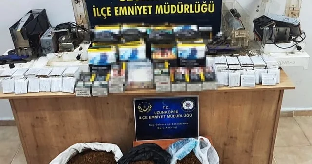 Edirne de çok sayıda makaron ve kaçak tütün ele geçirildi Edirne Haberleri