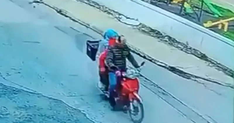 Kornaya bastı ama otomobile çarpmaktan kurtulamadı