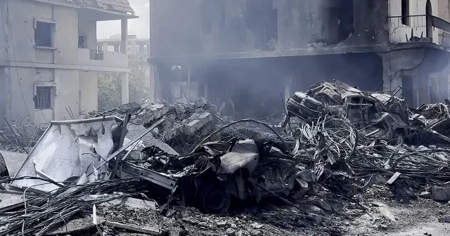 İsrail in saldırıları sonra Nebatiye nin Arabsalim beldesinde yaşanan yıkım görüntülendi VİDEO İZLE