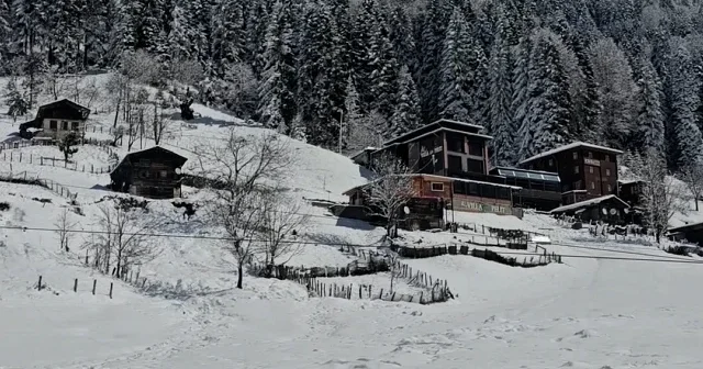 Rize de Ayder Yaylası beyaza büründü VİDEO İZLE