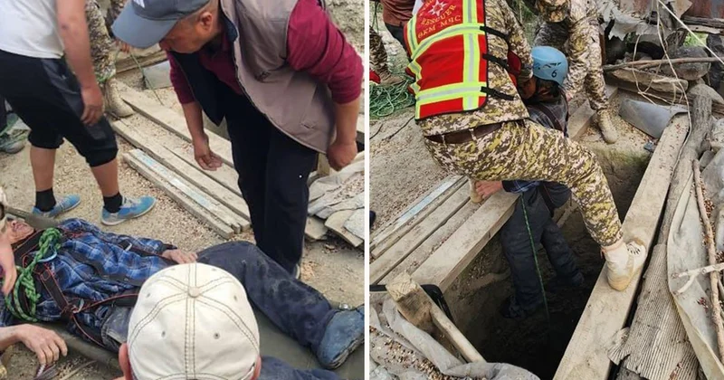 Kırgızistan da 65 yaşındaki adam 18 metre derinliğindeki kuyuda 16 gün mahsur kaldı