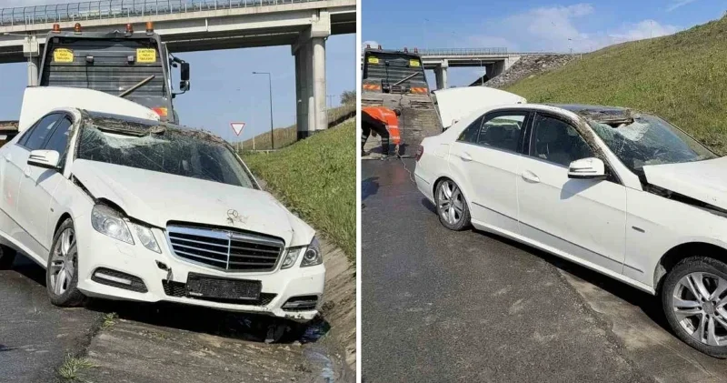 Çatalca’da otomobil takla attı: 2 kişi burnu bile kanamadan kurtuldu İstanbul Haberleri