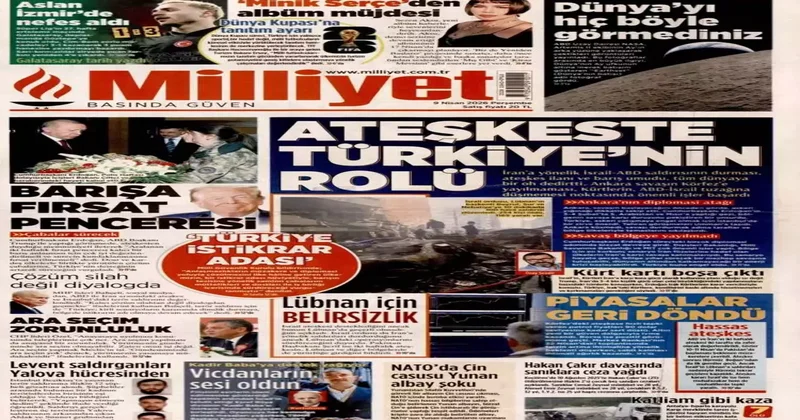 Kanlı saldırı devam ederken Ankara dan diplomasi atağı! 9 Nisan 2026 gazete manşetleri