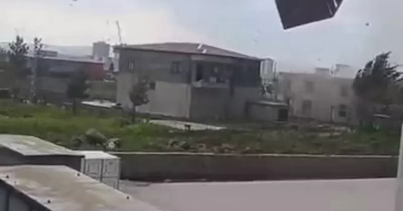 Uçan çatı kamerada: Diyarbakır da şaşkına çeviren görüntü