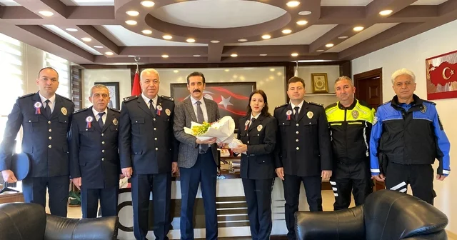 Bozyazı polisinden Kaymakam Topsakaloğlu na ziyaret Mersin Haberleri