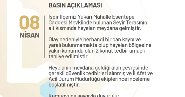 İspir de korkutan heyelan: 2 konut tahliye edildi Erzurum Haberleri